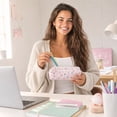thumbnail image 6 of Summer Saving!Back_to_School Saving!School_Supplies!Under $1 dollars!Special Pencil Case Pouch, Colorful Pencil Pouch Makeup Brush Bags ForTeenagers Home Office Orginazer, Pink, 6 of 8