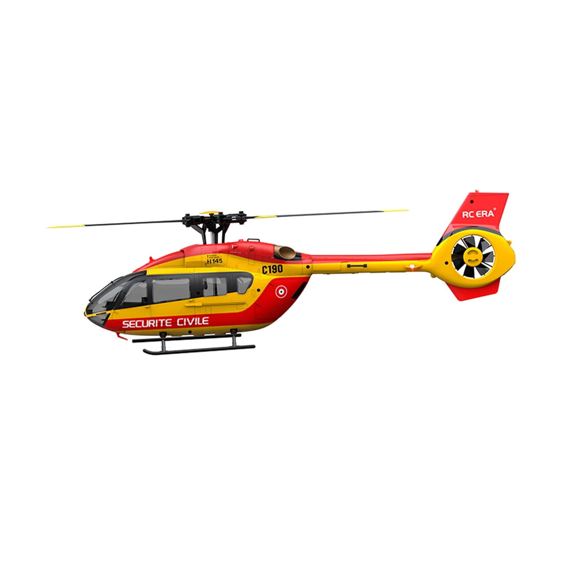 RC ERA C190 RC Helicopter with 6-Axis Gyro, 1/30 Scale H145 6CH Brushless Dual-Motor Remote Control Helicopter Model, RTF Single-Rotor Aircraft with Altitude Hold & Optical Flow