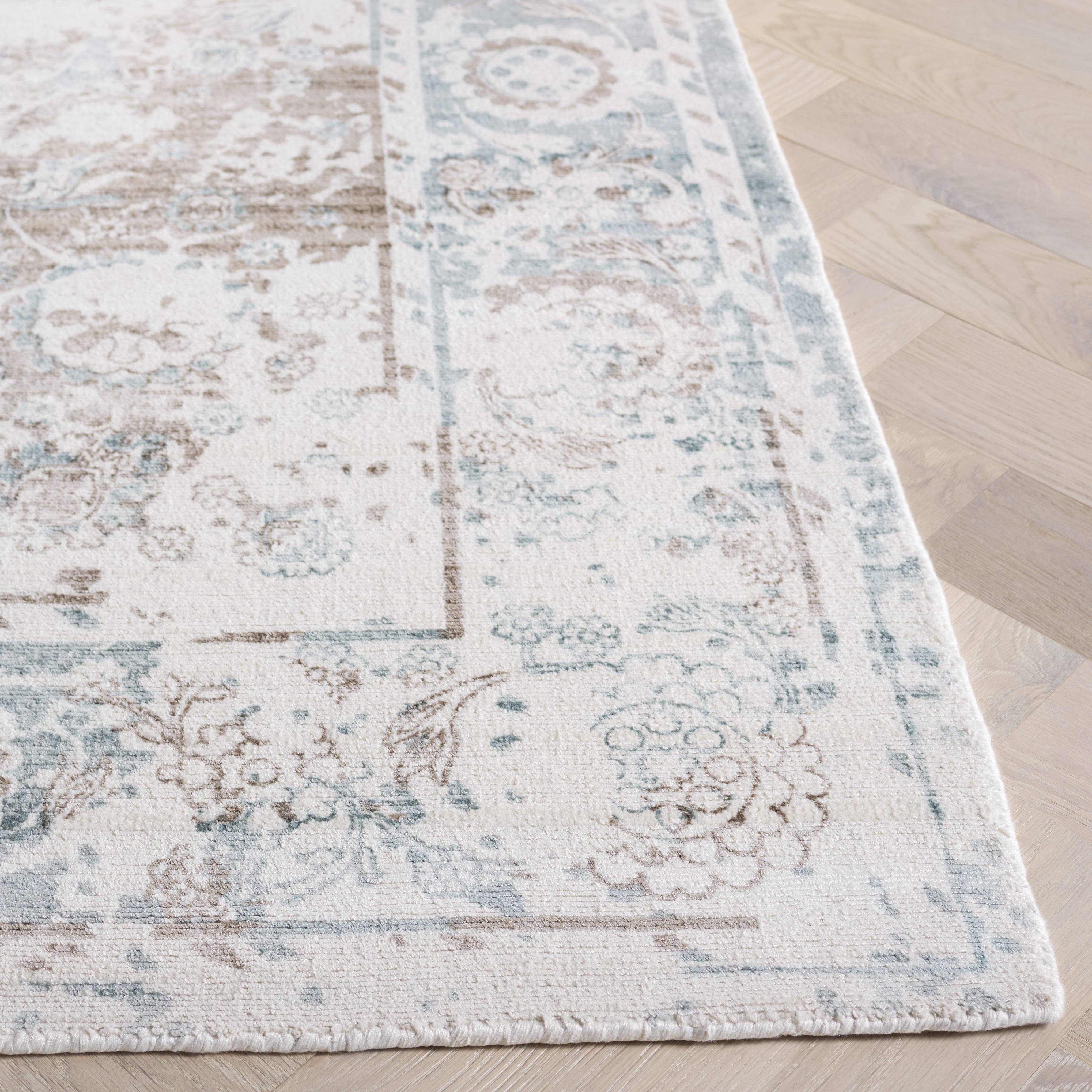 SAFAVIEH Mirage Linden Floral Area Rug, Blue/Charcoal, 8' x 10'