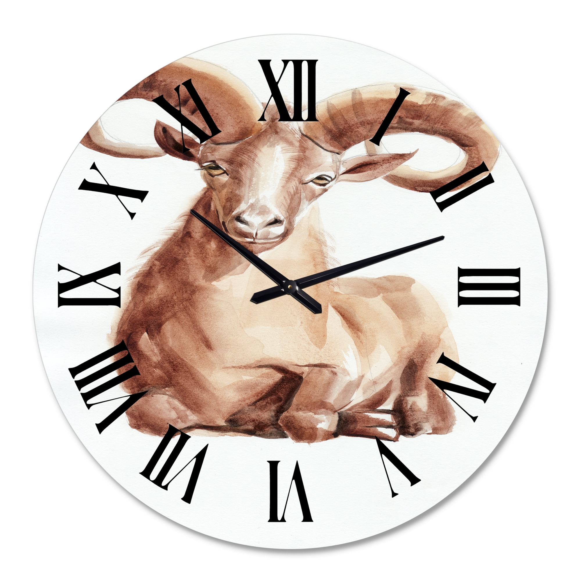 Designart 1 in Quartz Farmhouse Wall Clock