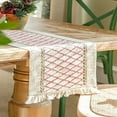 thumbnail image 1 of Granjero Gordo Bandera de mesa con borlas de 72 pulgadas de largo para decoración de cocina, bodas y fiestas (escaparate rojo, 12 x pulgadas), 1 of 5