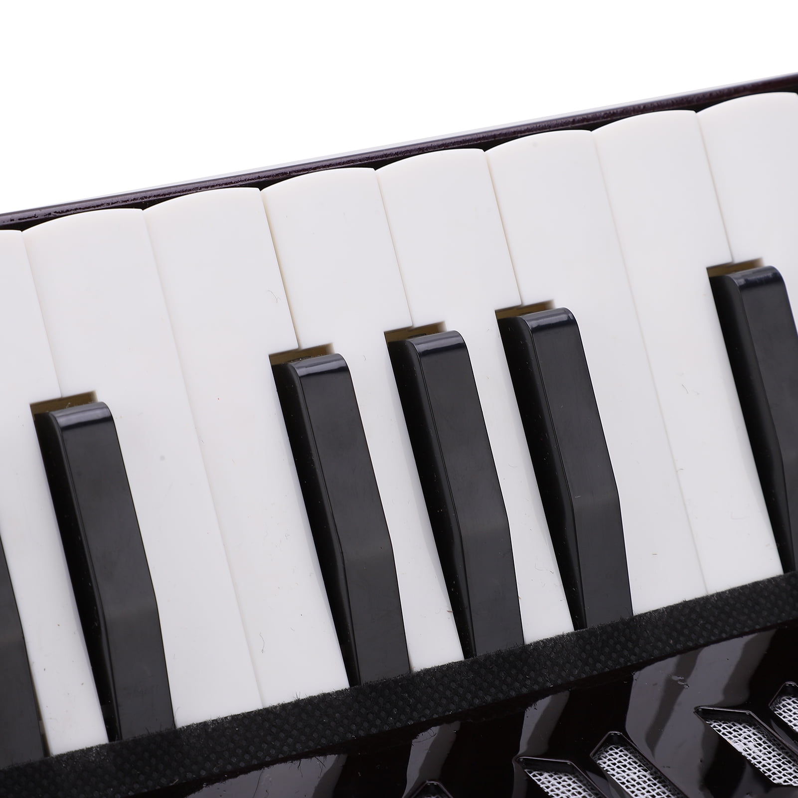 ESTINK Accordion,Accordion Musical Piano Keyboard Toy Rhythm Training Spring Instrument 17 Key 8 Bass Black,8 Bass Accordion