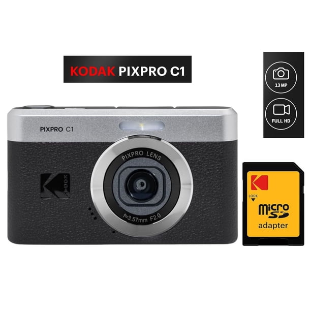 Kodak PIXPRO C1 Compact Digital Camera (BLACK) with 4X Zoom, 13MP