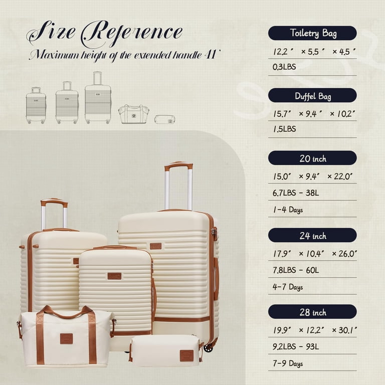 Coolife Suitcase Set 3 Piece Luggage Set Carry On Travel Luggage