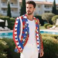 thumbnail image 5 of Psesaysky USA Stars Polyester Business Casual Suit with Single Breasted, Solid Lightweight Slim Fit Casual Blazer for Men Suit Jacket Sport Coat for Formal, 5 of 8