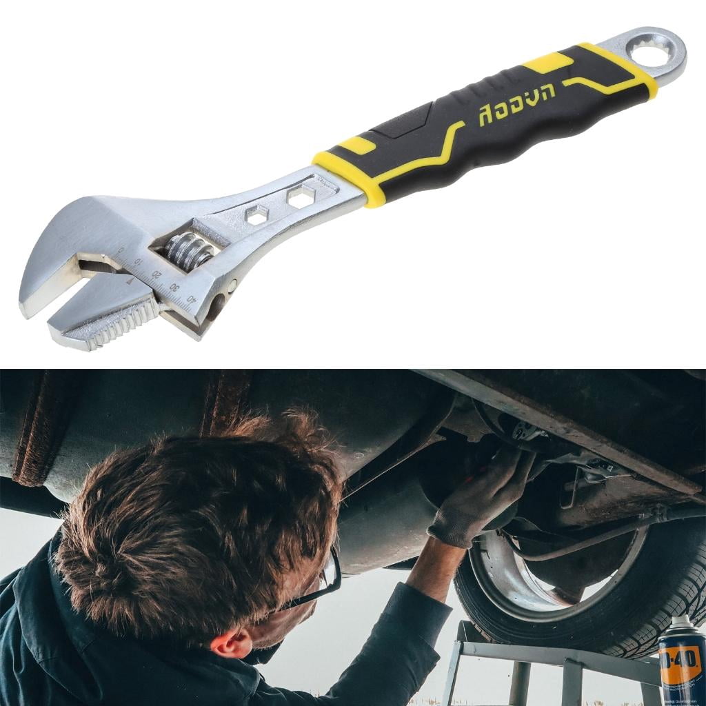 CEORPER 12 Inch Adjustable Wrench Non-slip Handle Maintenance Repairing Hand Tools