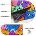 thumbnail image 6 of Colorful Cat Area Rugs 2.7'x5', Washable Small Throw Rugs for Kitchen Bedroom, Modern Abstract Art Cartoon Indoor Outdoor Rug Non-Slip Low Pile Carpet Runner Reversible Floor Mats, 6 of 8