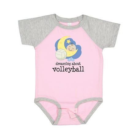 

Inktastic Dreaming About Volleyball Gift Baby Boy or Baby Girl Bodysuit