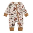thumbnail image 2 of Combinaison à Manches Longues à Imprimé Vache Western pour Garçons - Tenue de Pyjama pour Bébé et Tout-Petit Printemps Automne, 2 of 5
