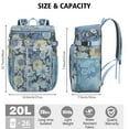 thumbnail image 3 of Romantic Rose and Peony Pattern Backpack Cooler, Insulated Leakproof Cooler Bag, Waterproof Lunch Backpack for Aesthetic Nature Lovers, 3 of 6