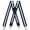Blue-White Strips, variant on Men's Heavy Duty X-Back Suspenders with Metal Clips Red