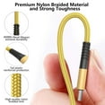 thumbnail image 4 of USB C Cable, XUDUO [3 Pack 6FT] Type C Charger Cord Durable Nylon Braided 3A Fast C Charging USB-A to USB-C Cable for Samsung Galaxy S23/S22/S21/S20-Gold, 4 of 5