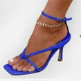 thumbnail image 4 of Vedolay Summer High Heels Women's Slingback Pumps Closed Toe Stiletto High Heels Dress Wedding Party Shoes,Blue 8.5, 4 of 4