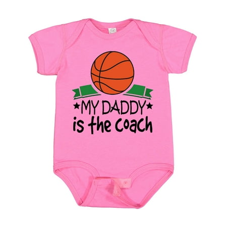 

Inktastic Basketball My Daddy is the Coach Gift Baby Boy or Baby Girl Bodysuit