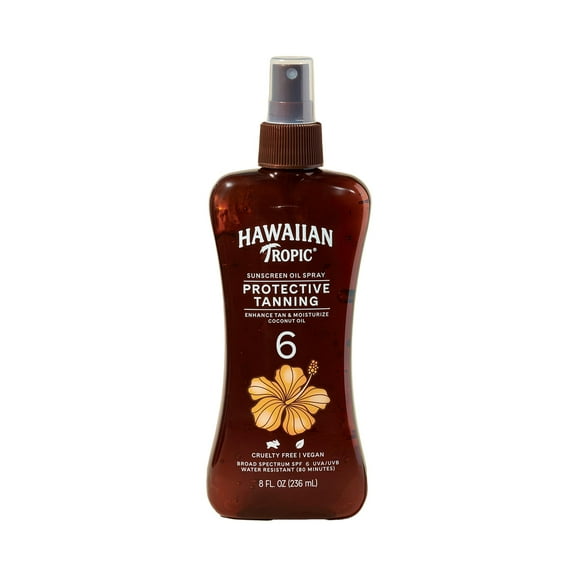 Protector solar Hawaiian Tropic Island, aceite bronceador SPF 6, 240 ml