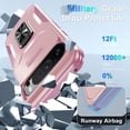 thumbnail image 4 of KOMI for Google Pixel 9/9 Pro Case with Tempered Glass Screen Protector and Camera Lens Cover,Rotated Ring Stable Kickstand,Heavy Duty Shockproof Protective Phone Cover-Pink, 4 of 5