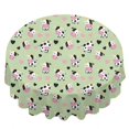 thumbnail image 2 of Cow and Heart Green Pattern Round Tablecloth 70"x70", Wrinkle Resistant Wipeable Table Cover for Kitchen Dining Room Picnic Patio and Party, 2 of 6