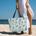 thumbnail image 6 of Honeii Winter Wonderland Light Blue for Tote Bag with Adjustable Strap,Beach Bag, Waterproof Sandproof Beach Tote Bag, Large Capacity Foldable Beach Bags, 6 of 7