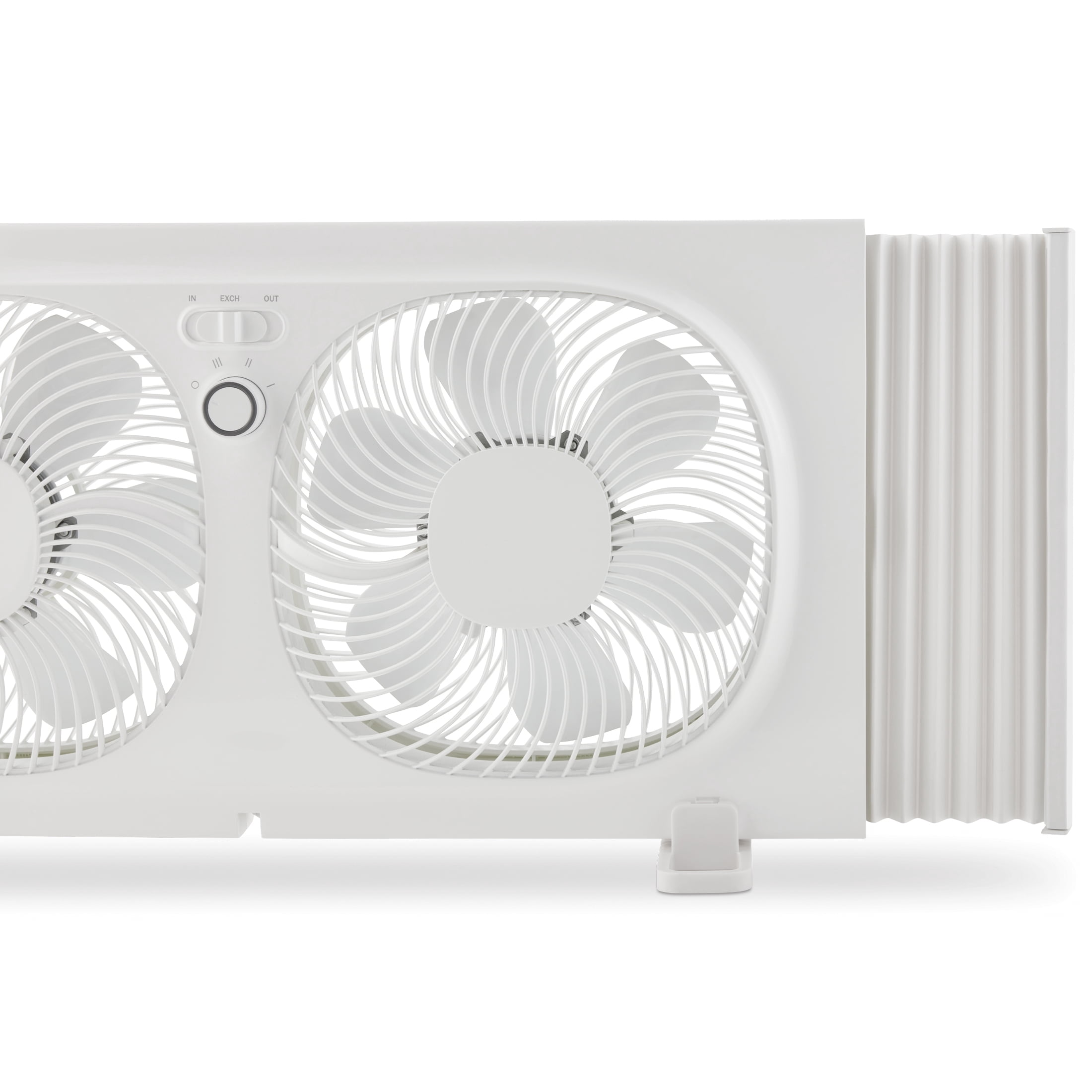 Mainstays 9'' 3-Speed, Reversable Twin Window Fan, White