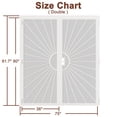 thumbnail image 4 of 72" X 80" Prehung Security door Universal/Reversible Hinging White Surface Mount Steel Security Door With Perforated Metal Screen Without Lock, 4 of 5