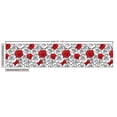 thumbnail image 2 of Ambesonne Romantic Fabric by the Yard Upholstery, Roses Love Blossom, 2 Yards, Vermilion Black White, 2 of 4
