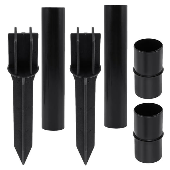 MLINS  6 Pcs Plastic Replacement Stakes Solar Lights Outdoor Black