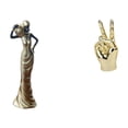 thumbnail image 1 of Escultura De Figura De Dama Tribal Vintage, Estatua Creativa Con Gestos De Mano, Adorno De Escritorio Africano Para Dormitorio, Sala De Estar, Armario, Estante, Regalo De Inauguración De La Casa, 1 of 8