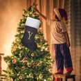 thumbnail image 2 of adviicd Christmas Large Flannelette Embroidered English Letter Decorated Stocking Christmas Stocking Gift Bag, 2 of 4