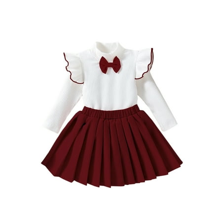 

Girls Sweater Dress Crew Neck Lapel Sleeve Dress Knit Ruffled Dress Baby Toddler Little Girls Winter Dress Christmas Knit Sweater Dress Size 1-5 Years