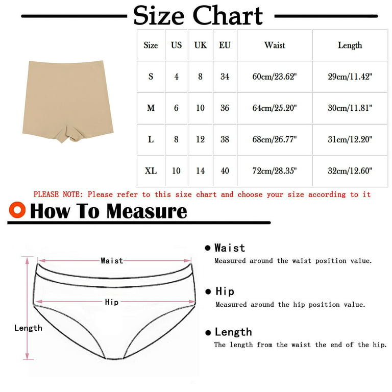 Knosfe Boy Shorts for Women Anti Chafing High Waisted Seamless Womens  Underwear Brown M 