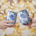 thumbnail image 2 of 12oz Stemless Wine Tumblers Pioneer Flower Floral Print Pattern Vacuum Insulated Stainless Steel Travel Tumbler Cups Mug with Lid and Straw for Champaign,Cocktail,Beer with Cleaning Brush, 2 of 5