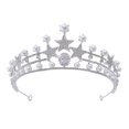 thumbnail image 1 of GOOHOCHY Boda Pearl Tiara Girl Rinestono Corona Proporro para la novia Partido de la fiesta del tocado de la novia Corona de la boda, 1 of 8