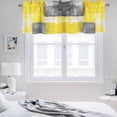 thumbnail image 3 of 2 Pack Abstract Yellow Gary Paint Valance for Window Retro Mottled Oil Painting Kitchen Valance Rod Pocket Short Curtain Topper Decorative Window Treatment for Living Room Bedroom 42"x18", 3 of 8