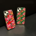 thumbnail image 2 of Retro Hibiscus Coquette Flower Case Compatible with iPhone 13 Pro 2021,Luxury Bedazzled Floral One Piece Girls Women Trendy Slim Protective Cover for iPhone 13pro 6.1",Green, 2 of 12