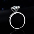 thumbnail image 2 of Anillo clásico de plata s925 con cuatro garras, anillo de diamantes Mosan de 5 quilates, anillo de diamantes de doble fila para mujer, anillo de bodas con forma de huevo de paloma, 2 of 5