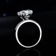 thumbnail image 5 of Anillo clásico de plata s925 con cuatro garras, anillo de diamantes Mosan de 5 quilates, anillo de diamantes de doble fila para mujer, anillo de bodas con forma de huevo de paloma, 5 of 5