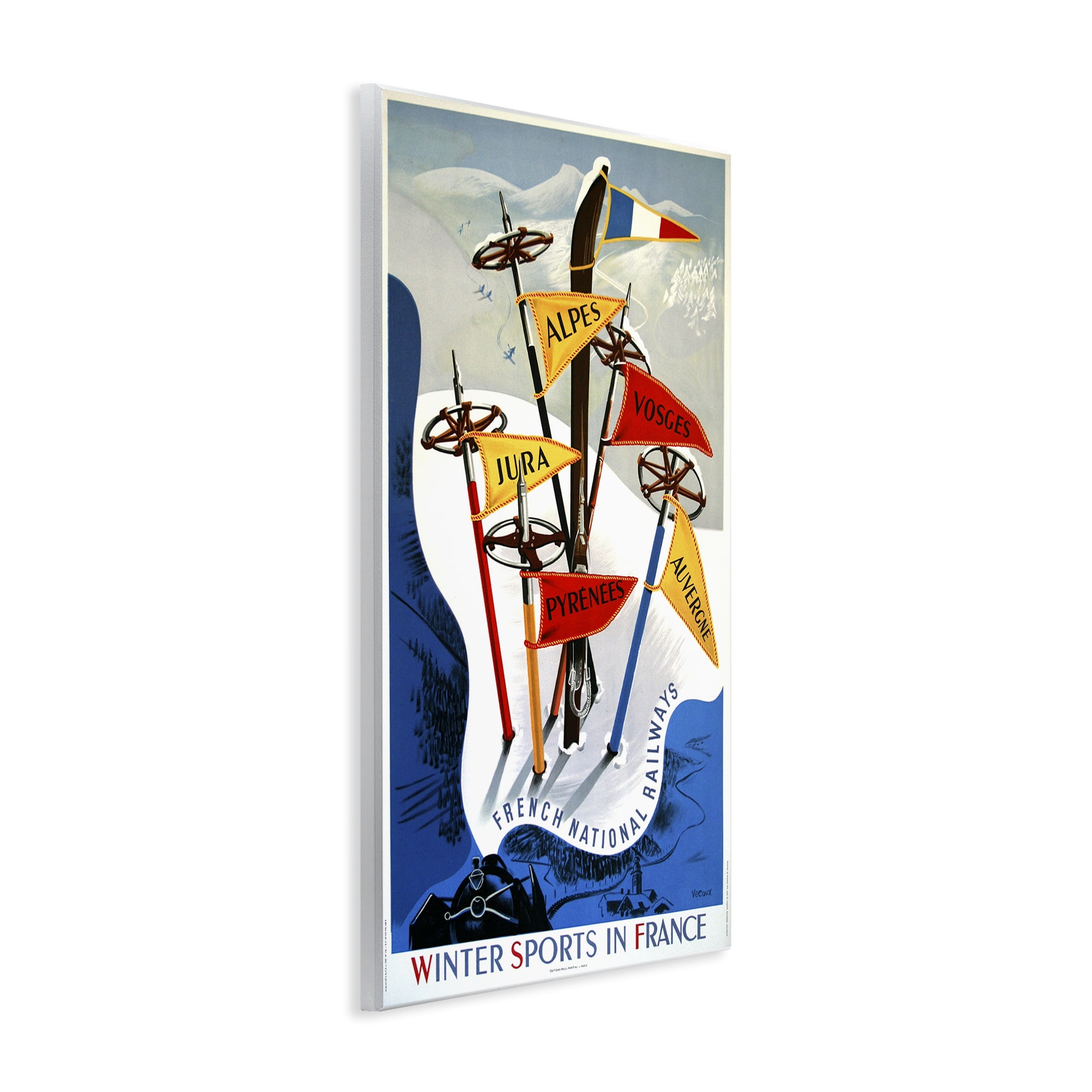 Stupell Industries Winter Sports In France Wall Plaque Art, design by Vintage Posters