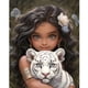 thumbnail image 1 of 5D DIY Taladro Diamante Pintura Niña Tigre Kit Del 40x50cm Blanco, 1 of 9