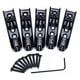 thumbnail image 1 of Puentes individuales de bajo de 5 Cuerdas Negras Gloria con tornillos y llave Allen, 1 of 7