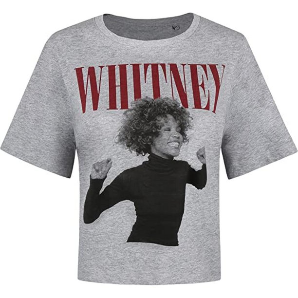 Whitney Houston - Crop Top Wanna Dance Cuadrado para Mujer (Gris)