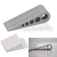 thumbnail image 1 of Wedge Rubber Door Stop Set - Floor and Door Bottom Protection with Self-Adhesive Holder (2 Pack, Gray), 1 of 5