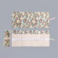 thumbnail image 3 of CSChome Rolled Pencil Pouch Foldable Rolled Pencil Pouch Large Capacity Rose Printed Canvas Stationery, 3 of 6