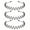 Black-E-New 3pcs, variant on Metal Headband for Men, Unisex Black Wavy Spring Hair Band, Zig Zag Head Band, Fashion Elastic Hair Accessories, Multipack Options Available (8 Pack)