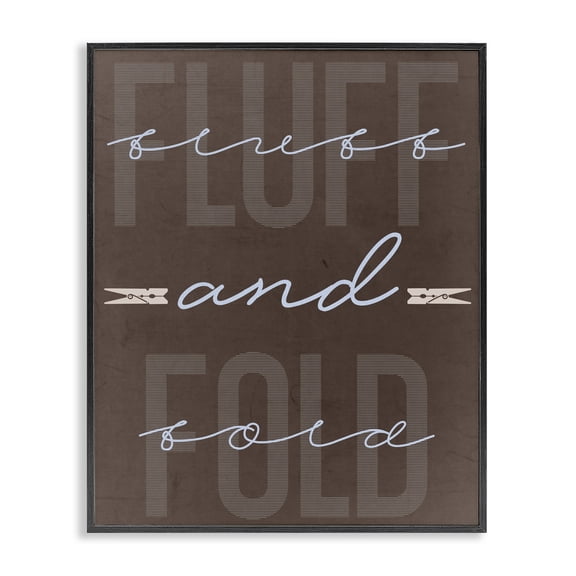 Fluff And Fold Brown Minimal Black Framed Giclee Art, design by Marcus Prime