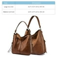 thumbnail image 3 of Bolsos Realer de piel sintética Hobo Bucket para mujer, 3 of 9