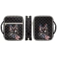 thumbnail image 2 of Yuyamidu Eagle Bible Cover Case for Women American Flag Quilted Bible Carrying Case with Bible Tabs Bookmarks Portable Bible Cover Black Bible Carrying Cases Bag with Tote Handle, 2 of 8