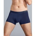 thumbnail image 2 of INNERSY Men's Micro Modal Boxer Briefs No Show Short Leg Trunks Underwear 3 Pack (L, Dark Crimson/Navy/Saxony Blue), 2 of 6
