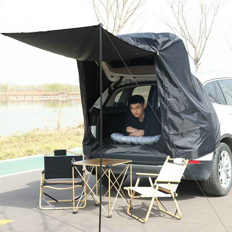 Cheap Car Trunk Tent Outdoor Self-driving Tour BBQ Camping Car Tail  Extension Tent Sunshade Rainproof Rear Tent Awning For SUV MPV