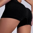 thumbnail image 2 of RKSTN Women’s Yoga Shorts Spring Summer Solid Color High Waisted Butt Lifting Tummy Control Fashionable Tight Fitting Lightweight Fitness Gym Nude Feel Booty Shorts, 2 of 5