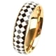 thumbnail image 5 of Anillo con diseño de tablero de ajedrez Sonducket Dorado Talla 7 2piezas, 5 of 6